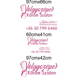 Völgyszépe Köröm Szalon egyedi matrica