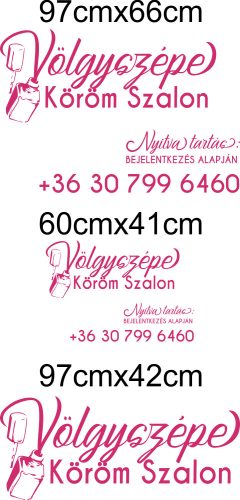 Völgyszépe Köröm Szalon egyedi matrica