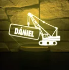Darus 7 színű 3D lámpa névvel