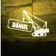 Darus 7 színű 3D lámpa névvel