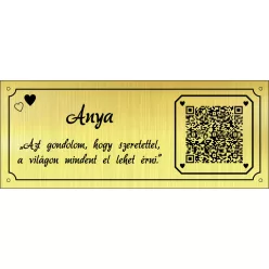 Emléktábla QR kóddal
