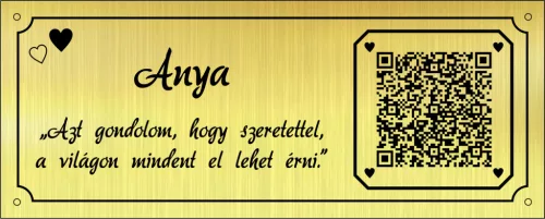 Emléktábla QR kóddal