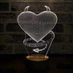 Ördögi szív 3D led lámpa