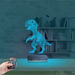 Dinoszauruszos 7 színű 3D LED lámpa