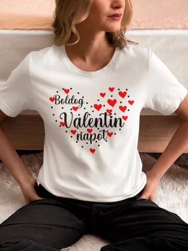 Boldog Valentin napot női póló
