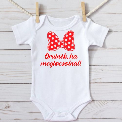 Örülnék, ha meglocsolnál! – Piros Pöttyös Masnis Húsvéti Baba Body