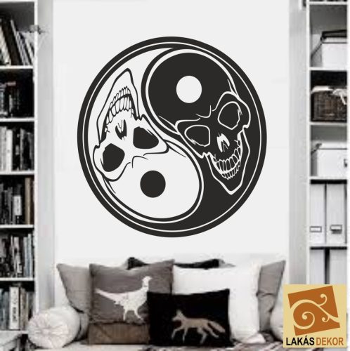 Ying Yangban koponyák Horror falmatrica