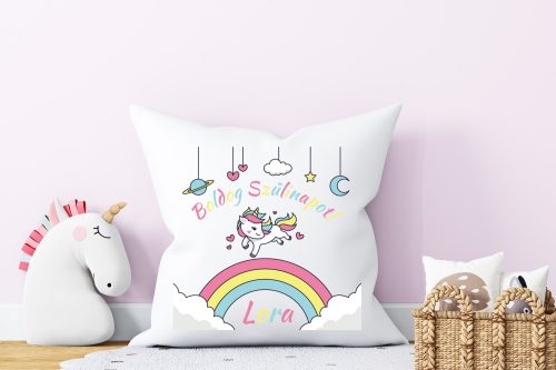 Unikornis Boldog Születésnapot egyedi párna