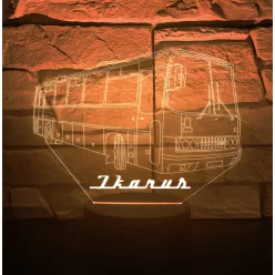 Ikarus 250 felirattal 3D hatású led lámpa