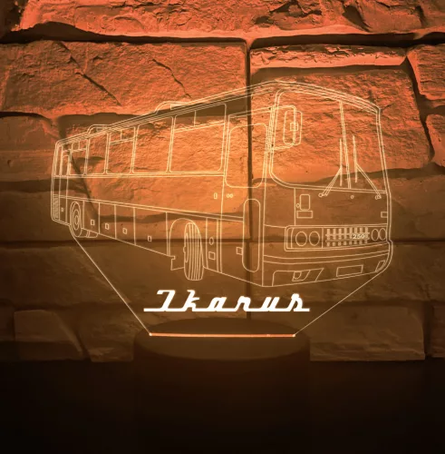 Ikarus 250 felirattal 3D hatású led lámpa