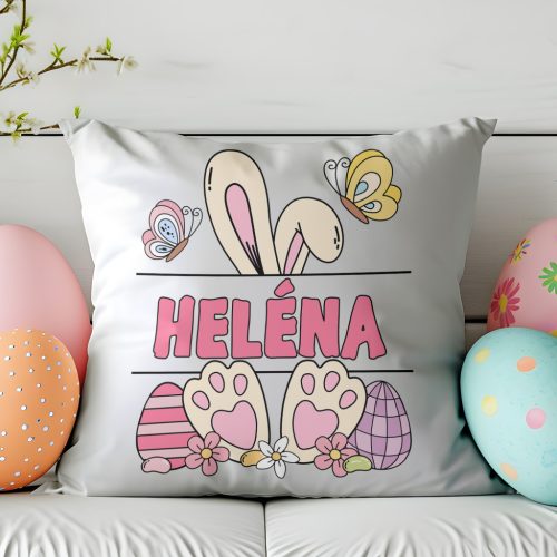 Húsvéti lányos egyedi párna névvel