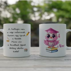   Személyre szóló óvodás ballagási bögre – Baglyos kislányos