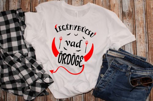 Legénybúcsú vad ördöge férfi póló