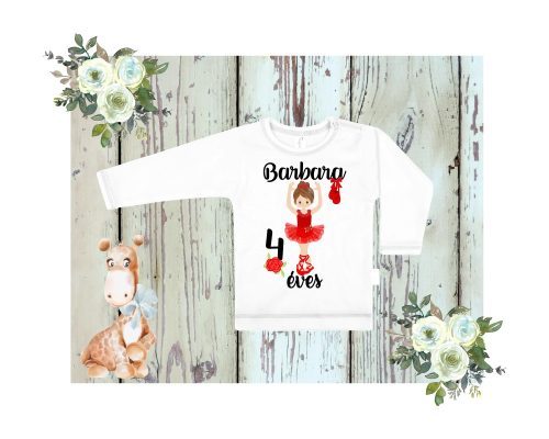 1. Balerinás szülinapi hosszú ujjú póló 