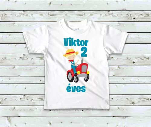 Trakis fiú szülianapi baba póló