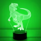 Dinós 7 színű 3D LED lámpa