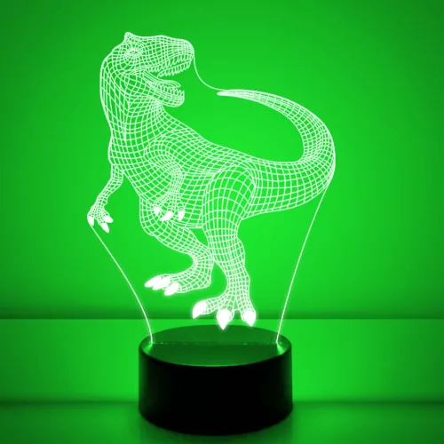 Dinós 7 színű 3D LED lámpa