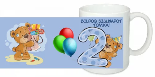 Boldog szülinapot 2 éves fiúnak Egyedi bögre