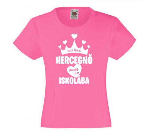 Egy igazi hercegnő megy az iskolába lányka póló