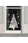 Fenyőfa karácsonyi ablakmatrica