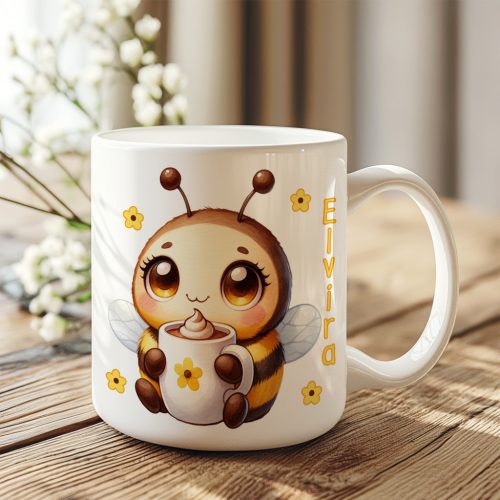 Méhecske varázs egyedi bögre