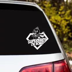   Szuper kislány baba – Egyedi Feliratos Prémium "Super Baby on Board" Autómatrica Lányoknak