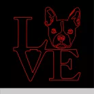  Boston terrier 2 Ledtábla