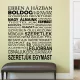 Ebben a házban – Boldog család vagyunk idézet falmatrica (4.változat)