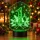 Adventi számok 1–24-ig – 3D LED lámpa gyertyás, fenyőágas karácsonyi mintával