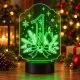 Adventi számok 1–24-ig – 3D LED lámpa gyertyás, fenyőágas karácsonyi mintával