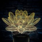 3D hatású lótusz led lámpa