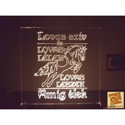 Lovas szív, lovas lélek led tábla