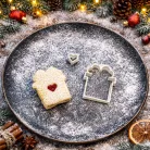 Ajándék csomag alakú linzer süti kinyomó forma