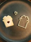 Ajándék csomag alakú linzer süti kinyomó forma