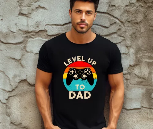 Level up to Dad férfi póló