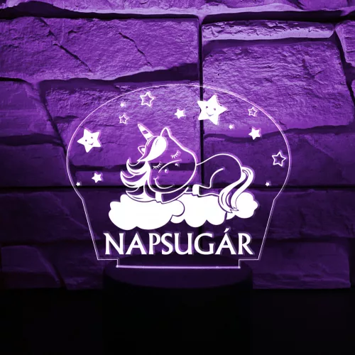 Unicornis névvel 3D hatású led lámpa