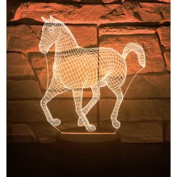 Lovas 7 színű 3D LED lámpa