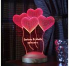 Szerelmes Szív 7 színű 3D LED lámpa