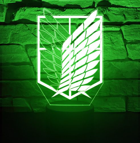 Attack on Titan 7 színű 3D LED lámpa