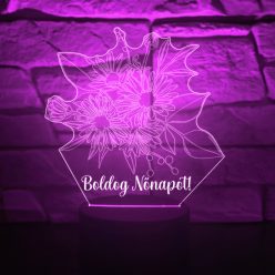Boldog Nőnapot 3D Led lámpa (2.változat)