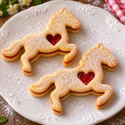   Lovacskás linzer kiszúró szett – szív alakú lekváros mintával
