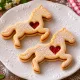 Lovacskás linzer kiszúró szett – szív alakú lekváros mintával