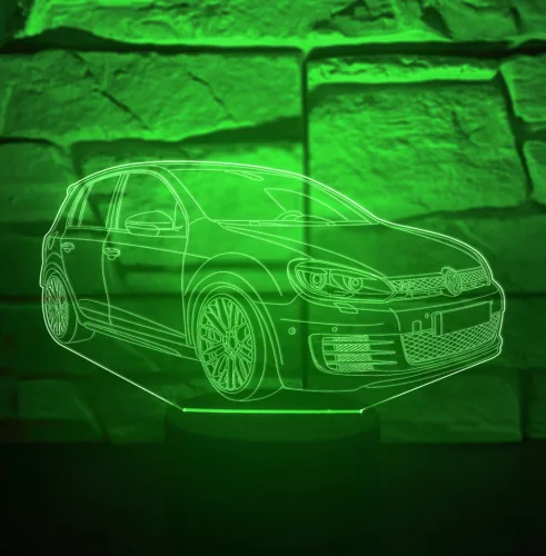 VW GTi – Egyedi 3D hatású LED lámpa 