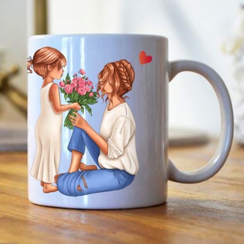 Szeretlek Édesanyám egyedi bögre (1. Változat)