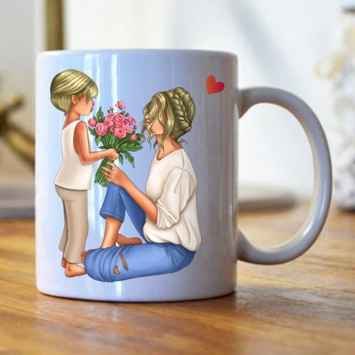 Szeretlek Édesanyám egyedi bögre (1. Változat)