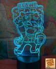 Brawl Stars 7 színű 3D LED lámpa