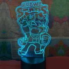 Brawl Stars 7 színű 3D LED lámpa
