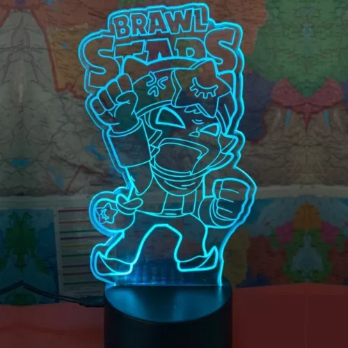 Brawl Stars 7 színű 3D LED lámpa