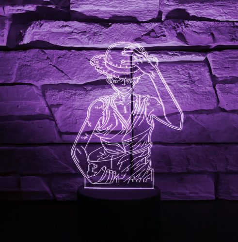 One Piece 7 színű 3D LED lámpa