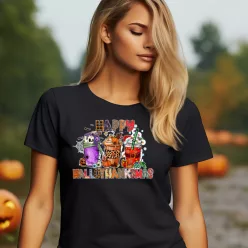 Happy Hallothanksmas női póló